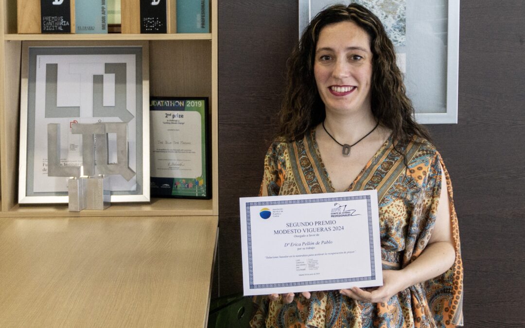 Erica Pellón, investigadora de IHCantabria, recibe el 2º Premio Modesto Vigueras 2024 de la Asociación Técnica de Puertos y Costas