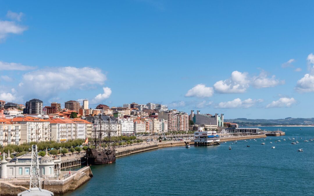 Panoramic view of Santander a sunny day